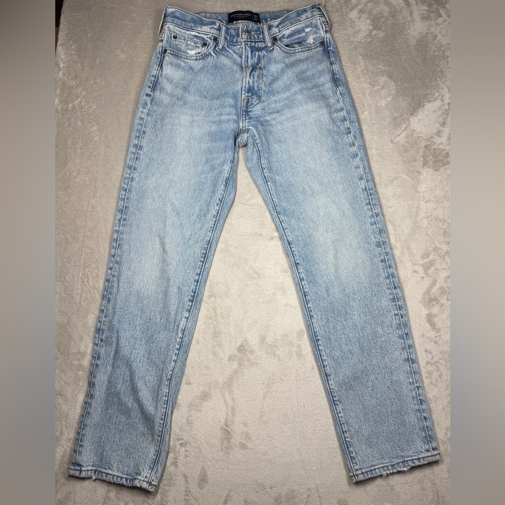 Abercrombie & Fitch Light Wash Straight Leg Jeans